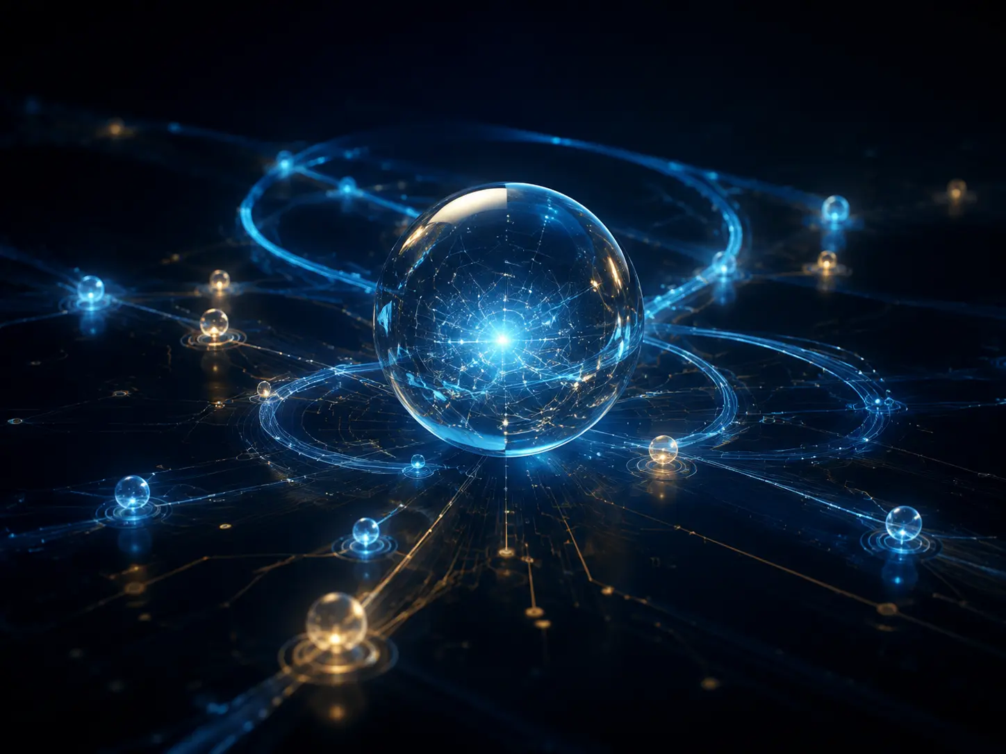 AI automation network connecting digital workflows